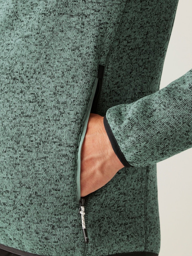 Regatta Green/Lime Mens Newhill Full Zip Fleece - Image 6 of 9