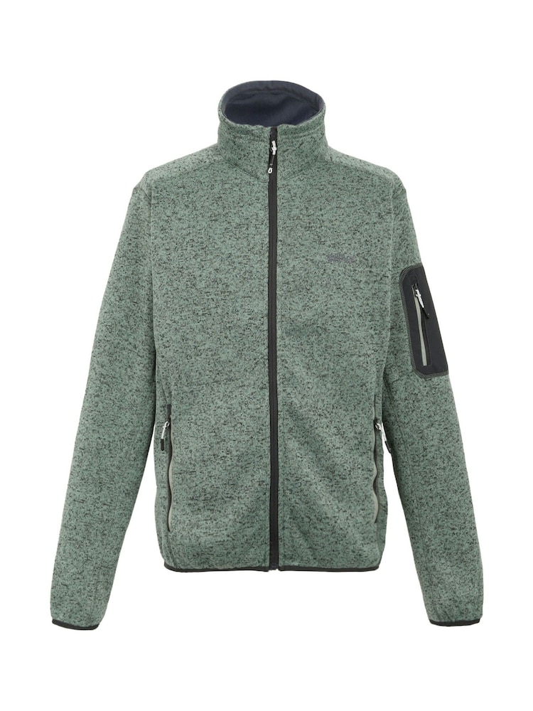 Regatta Green/Lime Mens Newhill Full Zip Fleece - Image 7 of 9