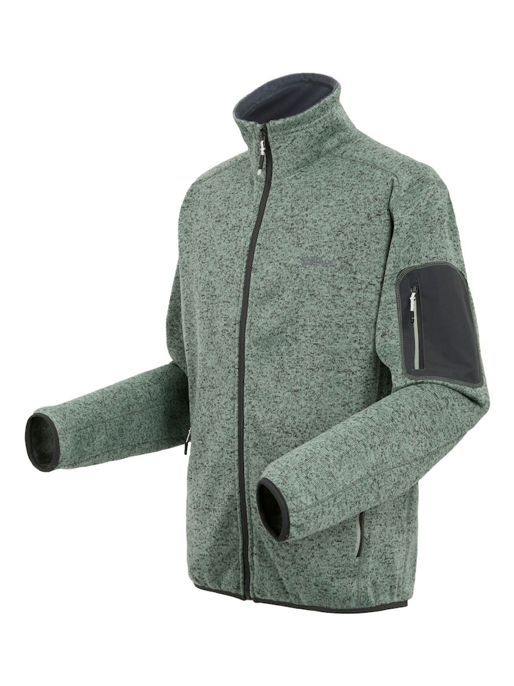 Regatta Green/Lime Mens Newhill Full Zip Fleece - Image 9 of 9