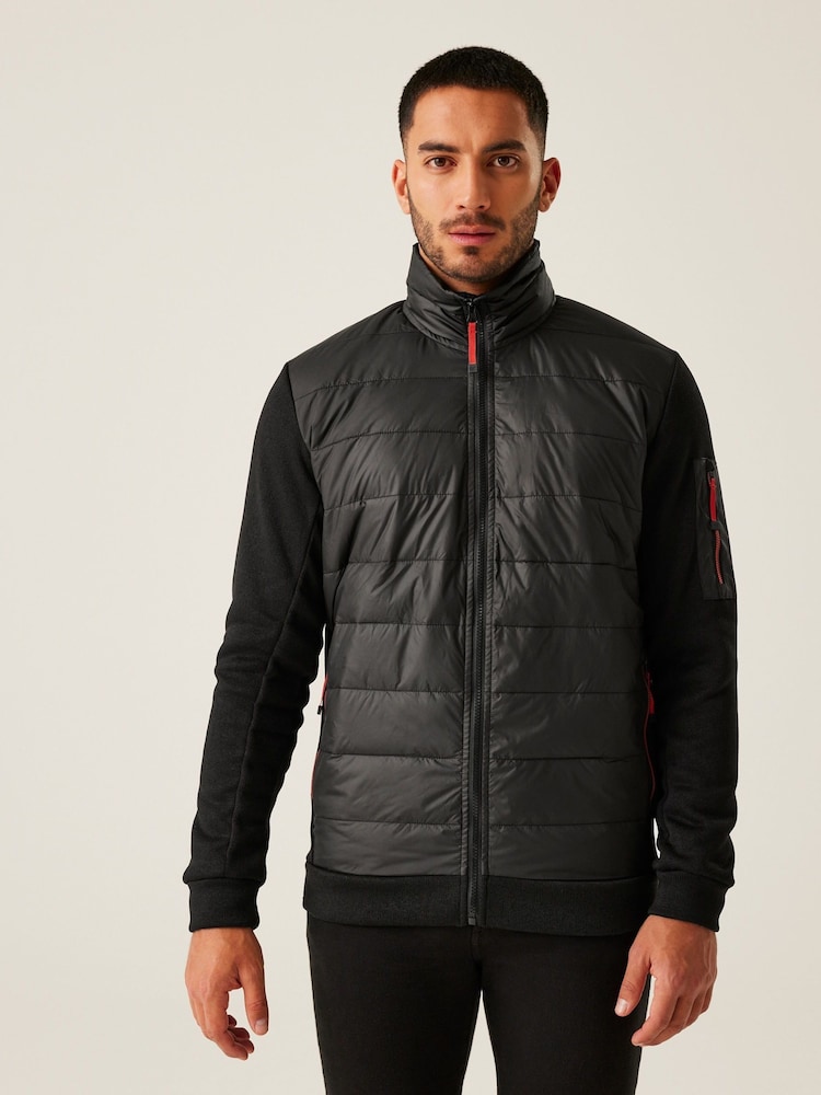 Regatta Black Mens Colliston Baffled Fleece Jacket - Image 1 of 8