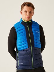 Regatta Blue Mens Leedre Hybrid Bodywarmer - Image 1 of 8