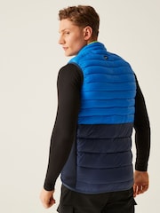Regatta Blue Mens Leedre Hybrid Bodywarmer - Image 2 of 8