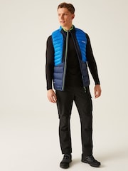 Regatta Blue Mens Leedre Hybrid Bodywarmer - Image 3 of 8