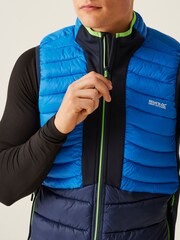 Regatta Blue Mens Leedre Hybrid Bodywarmer - Image 4 of 8