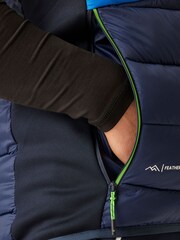 Regatta Blue Mens Leedre Hybrid Bodywarmer - Image 5 of 8