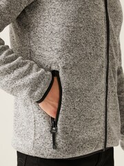 Regatta Grey Mens Branleigh Marl Knit-Effect Full Zip Fleece - Image 4 of 8