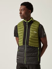 Regatta Green Mens Leedre Hybrid Bodywarmer - Image 1 of 9