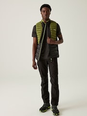 Regatta Green Mens Leedre Hybrid Bodywarmer - Image 3 of 9