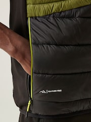 Regatta Green Mens Leedre Hybrid Bodywarmer - Image 6 of 9
