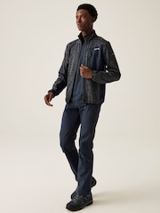 Regatta Blue Mens Baslinn Marl Knit-Effect Fleece - Image 3 of 8