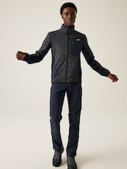 Regatta Blue Mens Baslinn Marl Knit-Effect Fleece - Image 5 of 8