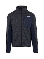 Regatta Blue Mens Baslinn Marl Knit-Effect Fleece - Image 7 of 8
