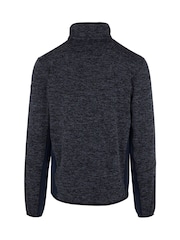 Regatta Blue Mens Baslinn Marl Knit-Effect Fleece - Image 8 of 8