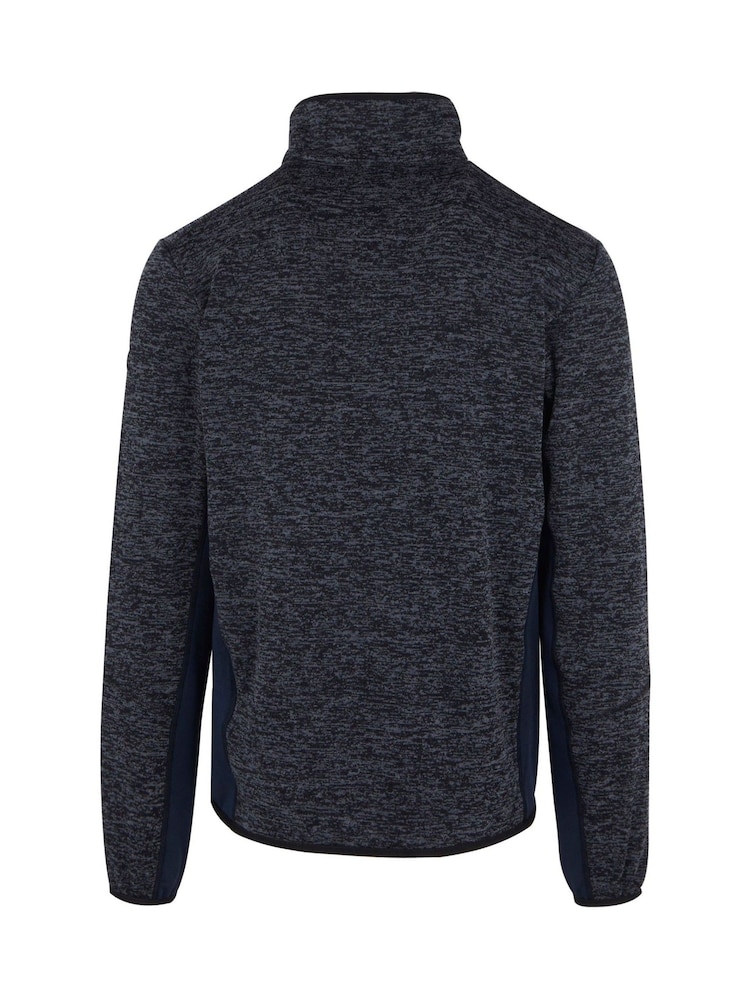 Regatta Blue Mens Baslinn Marl Knit-Effect Fleece - Image 8 of 8