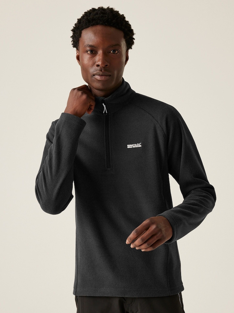 Regatta Grey Mens Kenger Half Zip Midweight Fleece - Image 1 of 6