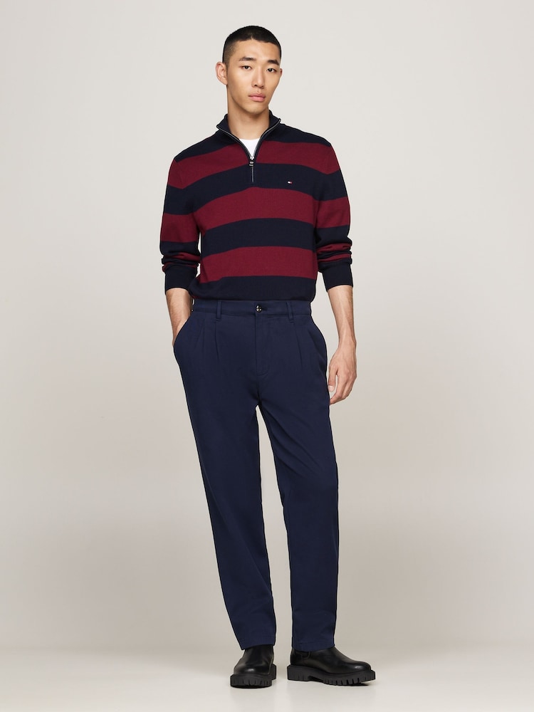 Tommy Hilfiger Blue Greenwich Brushed Twill Trousers - Image 1 of 5