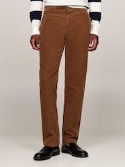 Tommy Hilfiger Brown Denton Corduroy Chino Trousers - Image 1 of 5