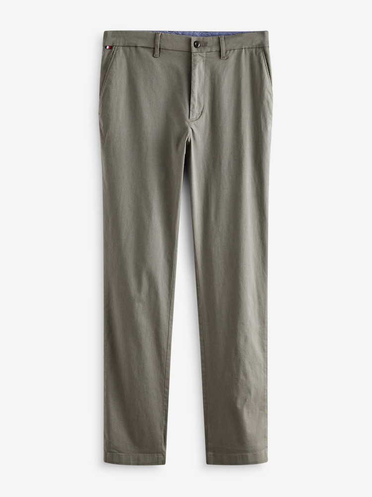 Tommy Hilfiger Grey Denton Printed Structure Chino Trousers - Image 1 of 3