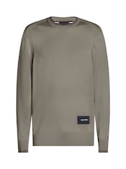 Tommy Hilfiger Grey Denton Printed Structure Chino Trousers - Image 2 of 3