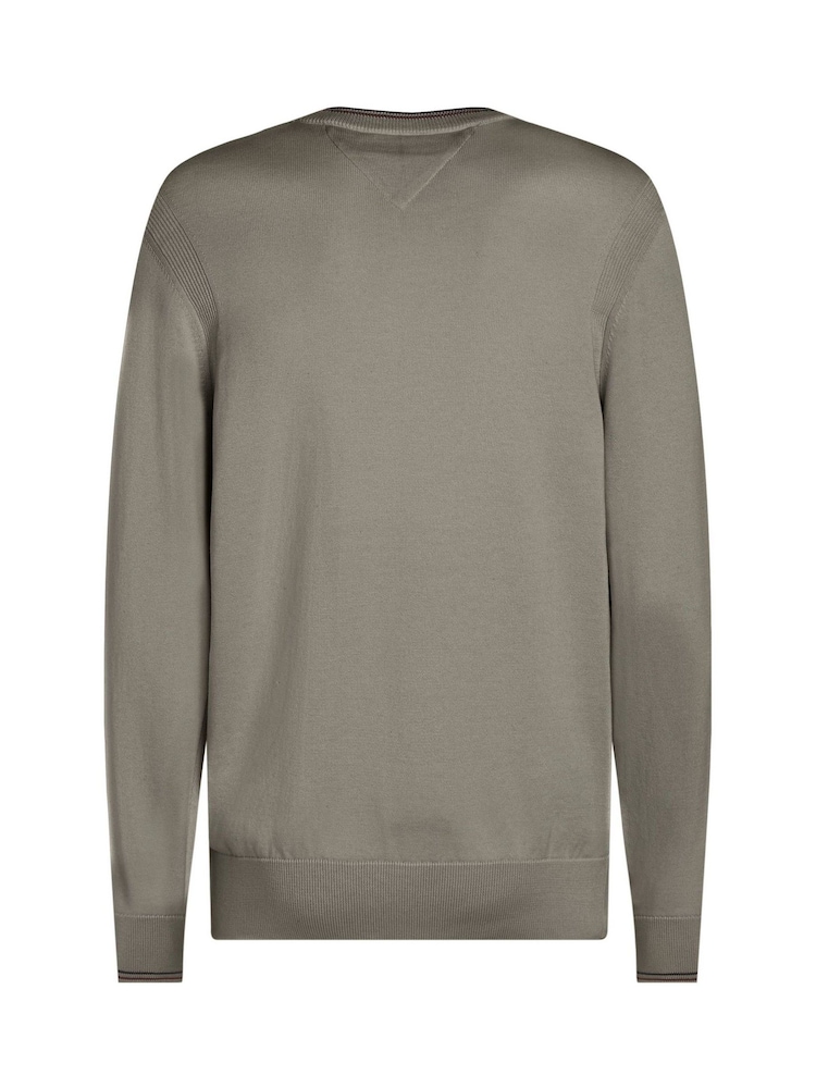 Tommy Hilfiger Grey Denton Printed Structure Chino Trousers - Image 3 of 3