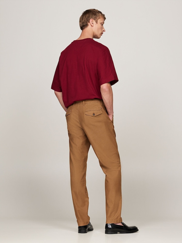 Tommy Hilfiger Brown Harlem Gabardine Chino Trousers - Image 4 of 4