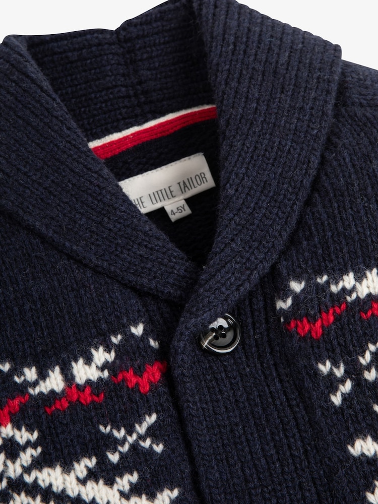 The Little Tailor Kids Chunky Knit Christmas Cardigan - Image 3 of 4