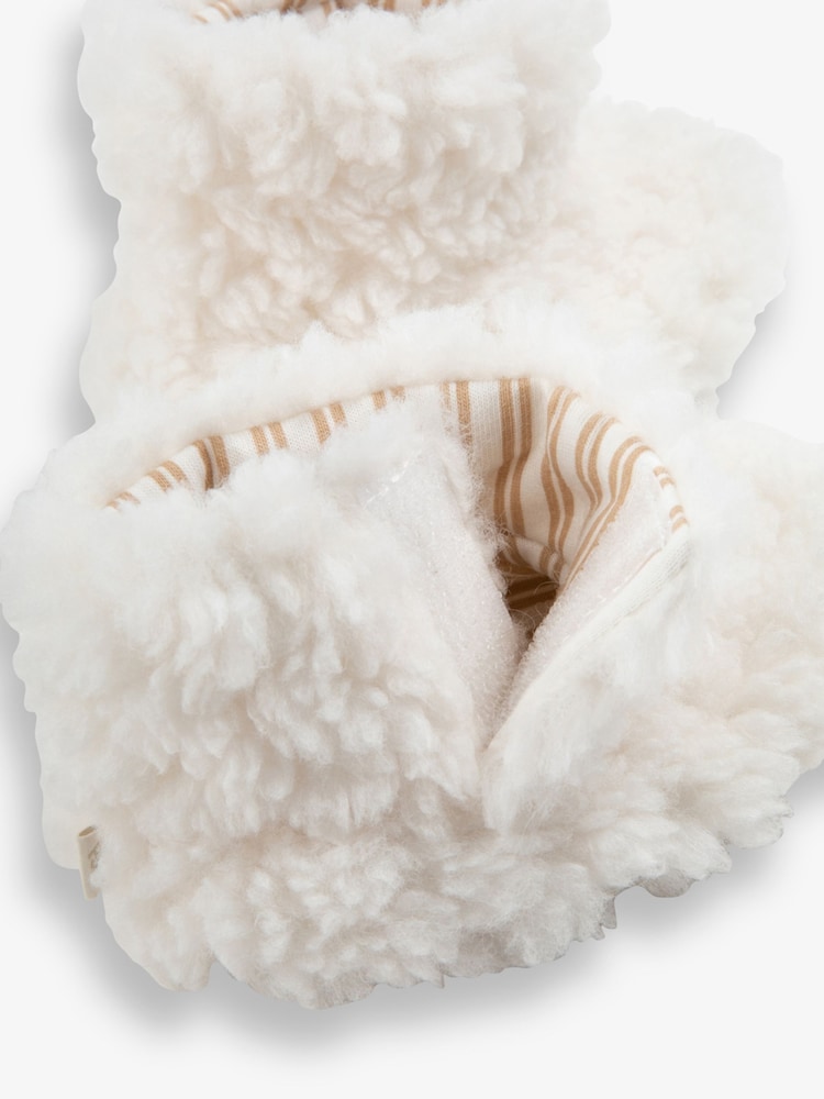 The Little Tailor Baby Plush Lined Chunky Sherpa Booties Fleece - Image 5 of 5