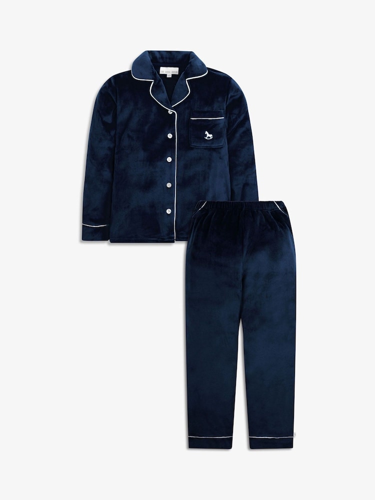 The Little Tailor Kids Luxury Soft Touch Velour Christmas Pyjamas - Image 3 of 8