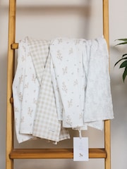 Crema - The Little Tailor 4-Pack Cotton Baby Muslins - Imagen 1 de 1