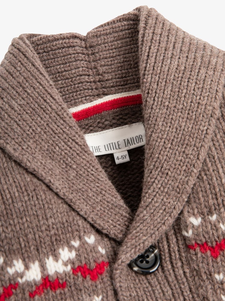 The Little Tailor Kids Chunky Knit Christmas Cardigan - Image 3 of 4