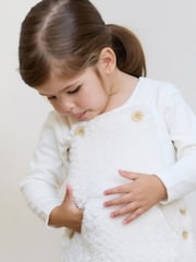 The Little Tailor Baby Chunky Sherpa Fleece Dungarees and Bodysuit Set - Image 4 of 10