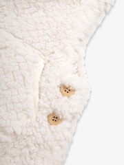 The Little Tailor Baby Chunky Sherpa Fleece Dungarees and Bodysuit Set - Image 7 of 10