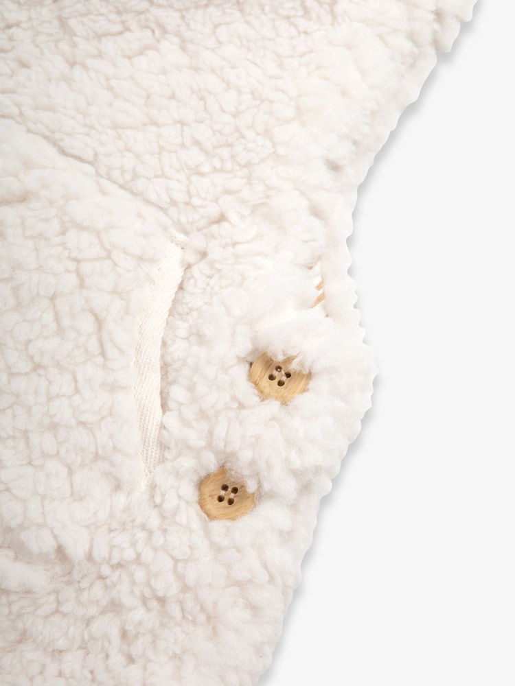 The Little Tailor Baby Chunky Sherpa Fleece Dungarees and Bodysuit Set - Image 7 of 10