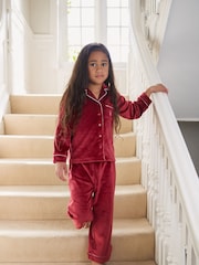 The Little Tailor Kids Luxury Soft Touch Velour Christmas Pyjamas - Image 1 of 8
