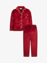 The Little Tailor Kids Luxury Soft Touch Velour Christmas Pyjamas - Image 3 of 8