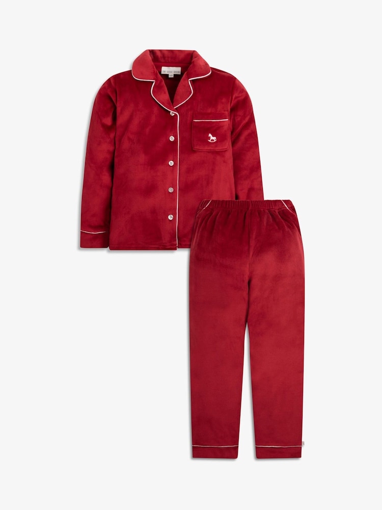 The Little Tailor Kids Luxury Soft Touch Velour Christmas Pyjamas - Image 3 of 8