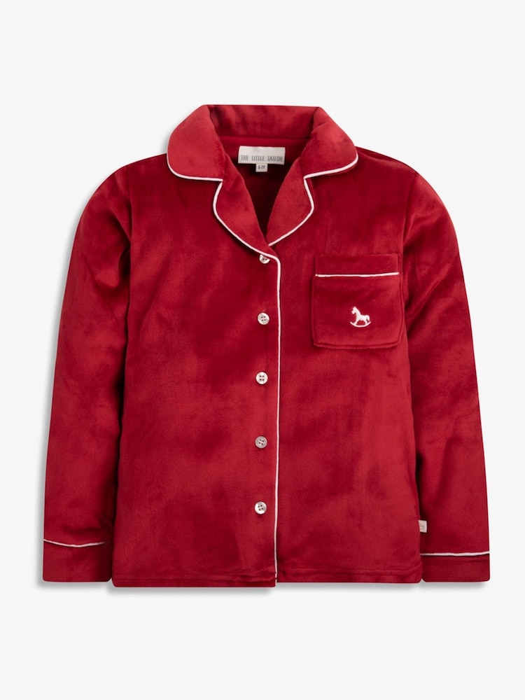 The Little Tailor Kids Luxury Soft Touch Velour Christmas Pyjamas - Image 4 of 8