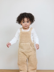 The Little Tailor Baby Chunky Sherpa Fleece Dungarees and Bodysuit Set - Image 1 of 10