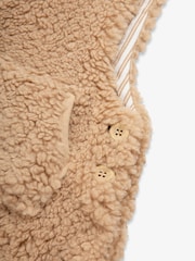 The Little Tailor Baby Chunky Sherpa Fleece Dungarees and Bodysuit Set - Image 8 of 10
