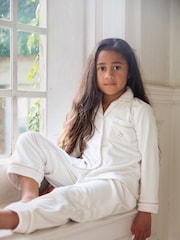 The Little Tailor Kids Luxury Soft Touch Velour Christmas Pyjamas - Image 1 of 8