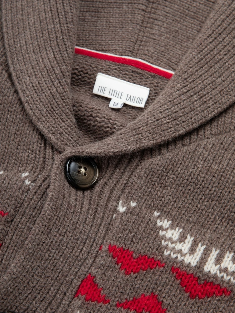 The Little Tailor Chunky Knit Christmas Cardigan - Image 3 of 4