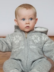 The Little Tailor Baby Soft Knitted Lined Christmas Pramsuit - Image 1 of 5