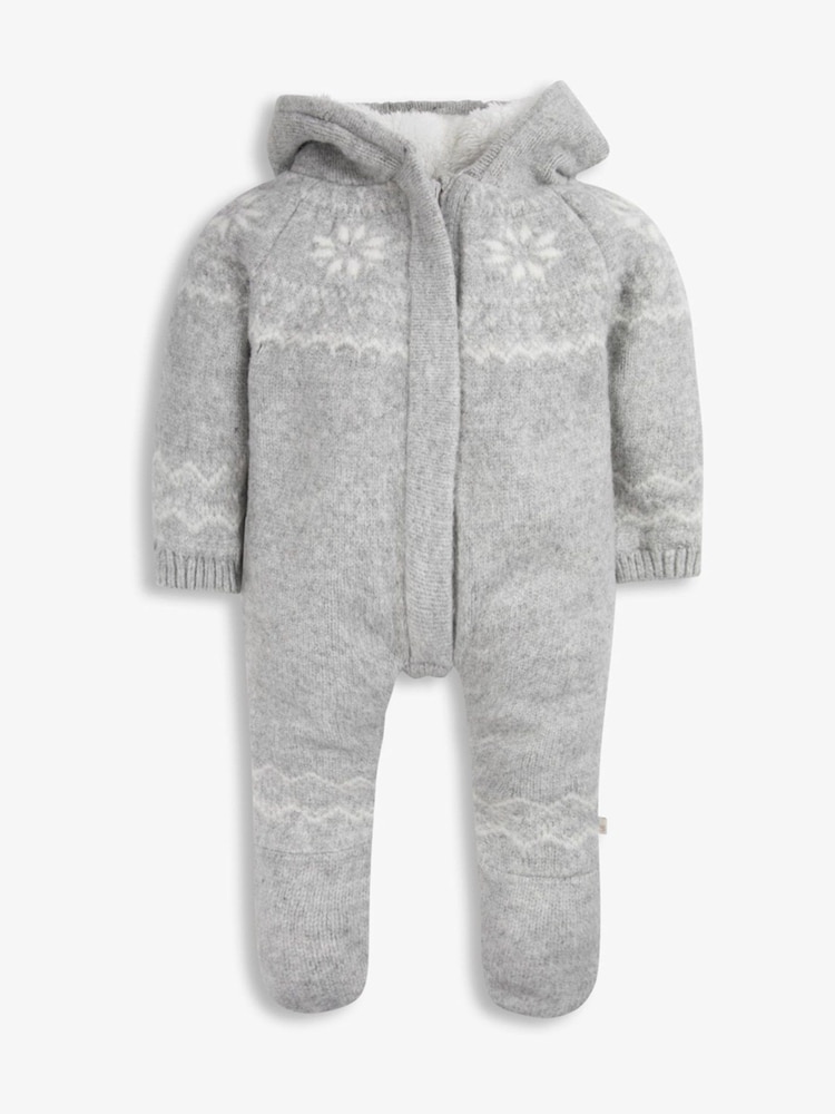 The Little Tailor Baby Soft Knitted Lined Christmas Pramsuit - Image 2 of 5