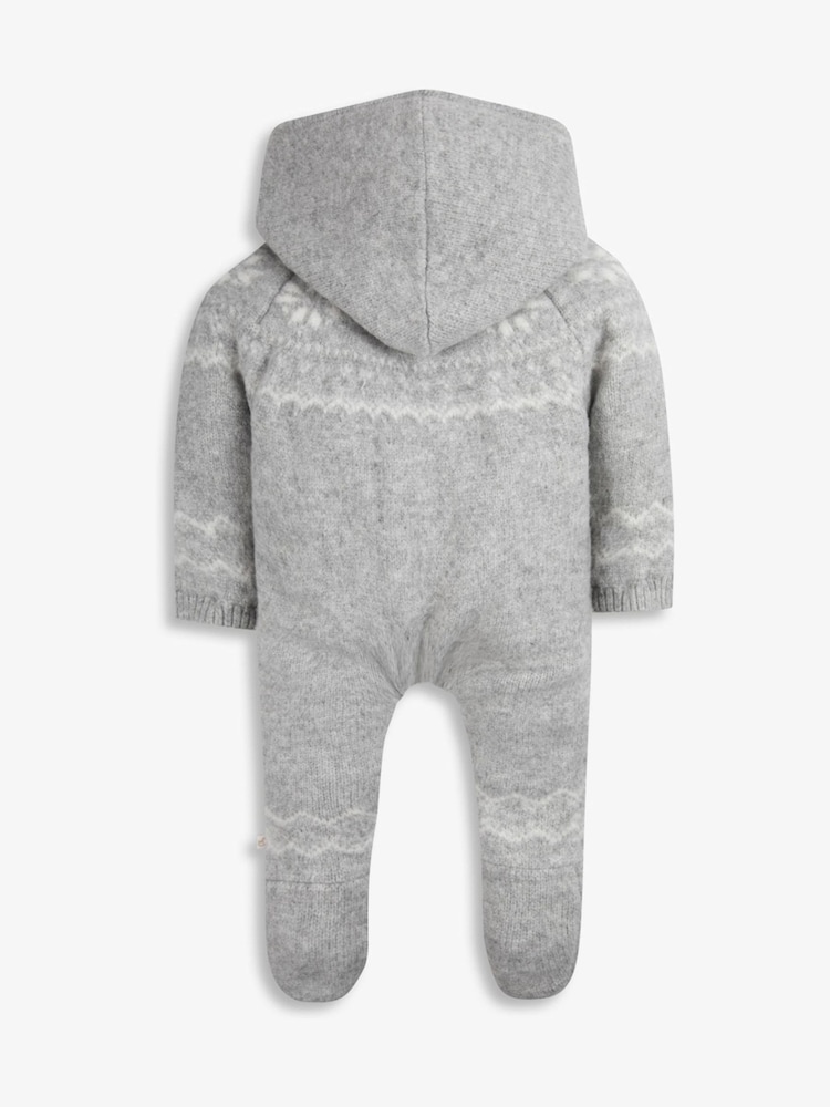 Gris - The Little Tailor Pyjama Noël doublé en tricot doux Bébé - Image 3 of 5