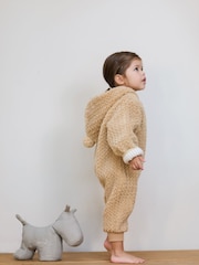 The Little Tailor Baby Chunky Sherpa Fleece Pramsuit - Image 3 of 8