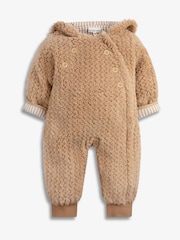 The Little Tailor Baby Chunky Sherpa Fleece Pramsuit - Image 5 of 8