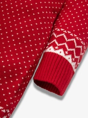 The Little Tailor Kids Christmas Reindeer Fairisle Pattern Dress - Image 7 of 7