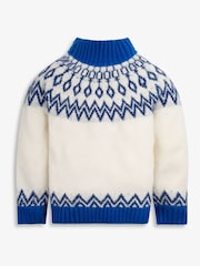 The Little Tailor Kids Diamond Fairisle Pattern Knitted Christmas Jumper - Image 2 of 5