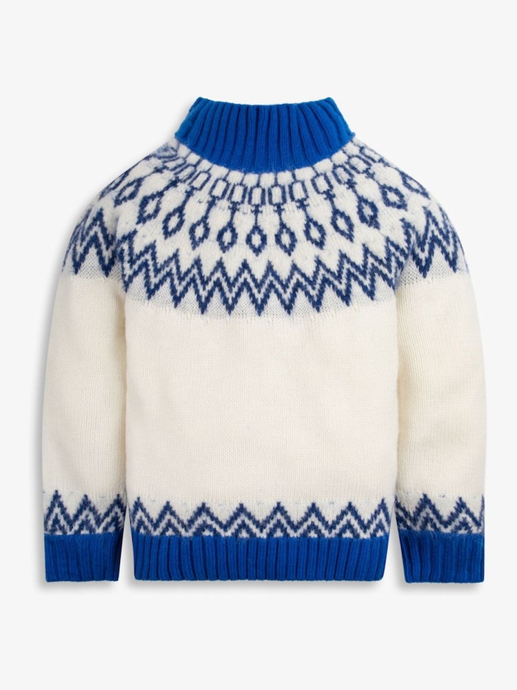 The Little Tailor Kids Diamond Fairisle Pattern Knitted Christmas Jumper - Image 2 of 5