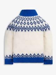 The Little Tailor Kids Diamond Fairisle Pattern Knitted Christmas Jumper - Image 3 of 5